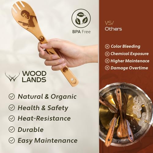 Image of Star Warz gifts Wooden Spoons for Cooking for Space Wars Fans - Wooden Utensil Set with Spatulas & Spoons, Heat-Resistant, Eco-Friendly Kitchen Utensils for Non-Stick Cookware