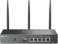 Roteador Banda Larga TP-LINK ER706W WI-FI6 AX3000 Gigabit VPN Omada Multi-WAN/LAN USB 1 Porta SFP