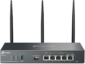 Roteador Banda Larga TP-LINK ER706W WI-FI6 AX3000 Gigabit VPN Omada Multi-WAN/LAN USB 1 Porta SFP