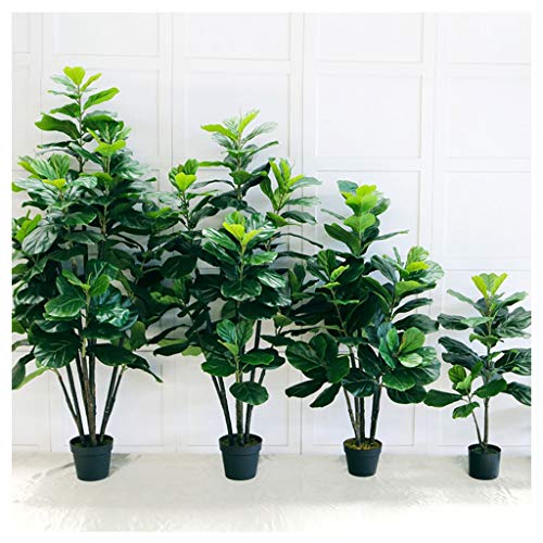 Artificial Plants Home Decor Fiddle Leaf Fig Tree Plastic Bonsai Interior Decoration Fake Flower Decoration 930 (Size : 51X24inch)