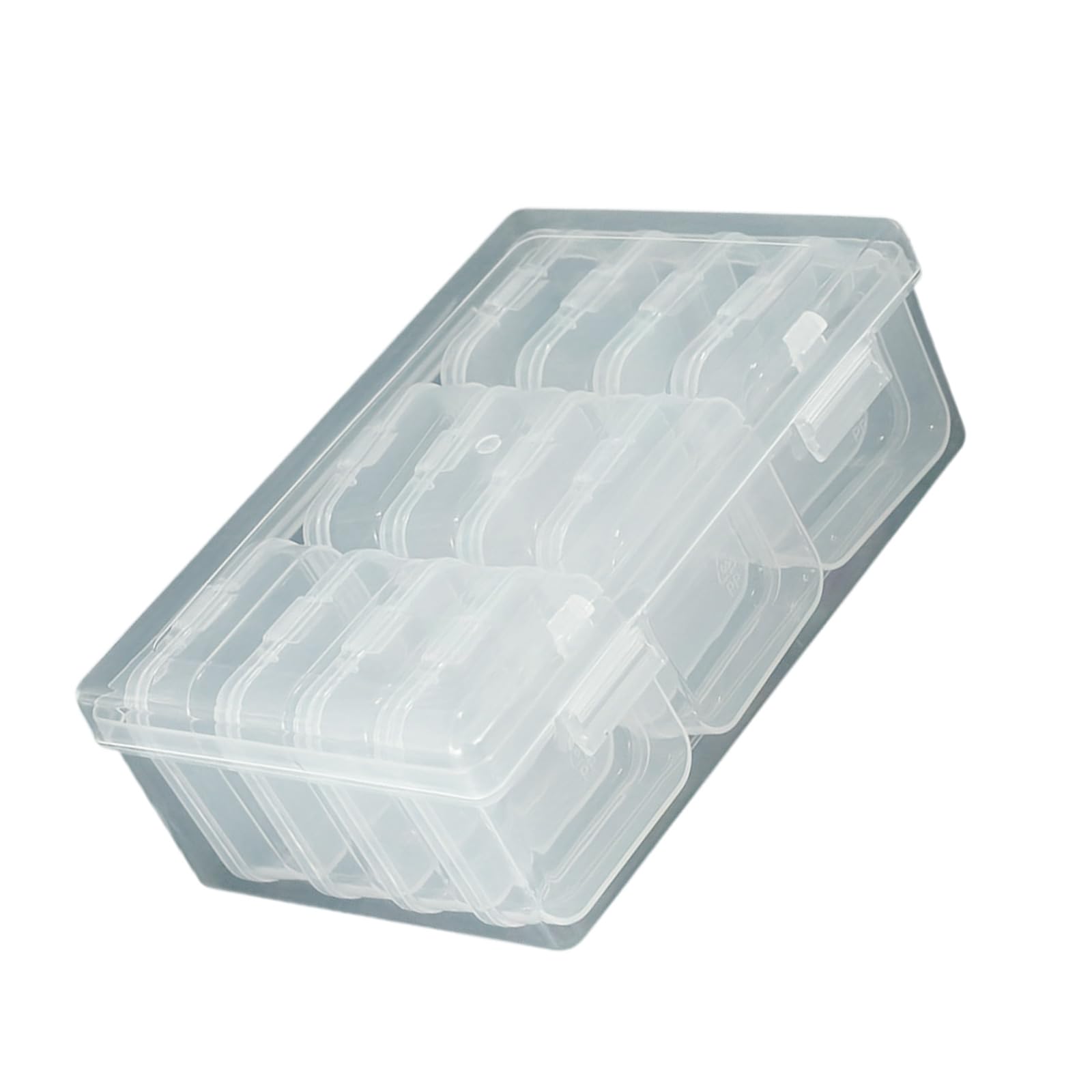HDOYTXXM Various Slot Clear Craft Storage Box Set Sturdy Stackable Organizers Accessory for Jewelry Making Items Organization Stackable Storage Containers