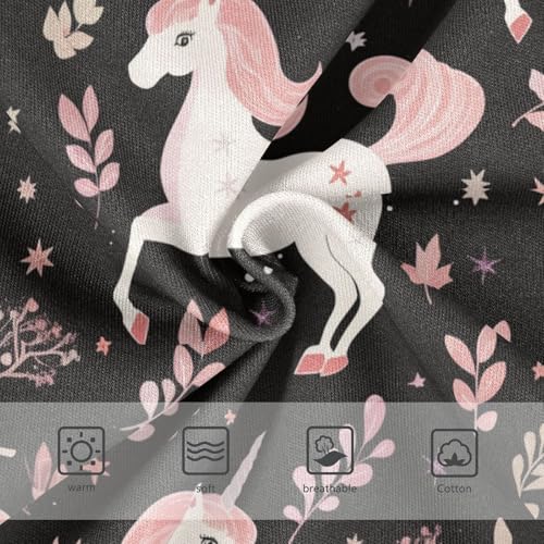 Wusikd White Unicorns Girls' Underwear Cotton Pink Girls Briefs Soft Toddler Underwear 2T3