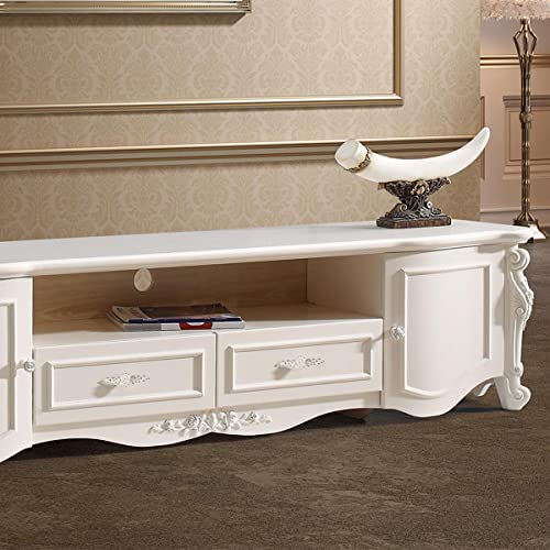 Fvstar 10pcs Antique Cabinet Knobs,Vintage Rose Flower Shape Cabinet Drawer Knobs with Plate,European Style Dresser Drawer Pulls,Ivory White Furniture Hardware for Cabinet,Drawer,Cupboard,Medium - Image 7