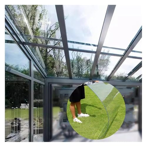 Feuille de polycarbonate transparent pour auvent extérieur et abri de voiture de 0,6 x 8 m