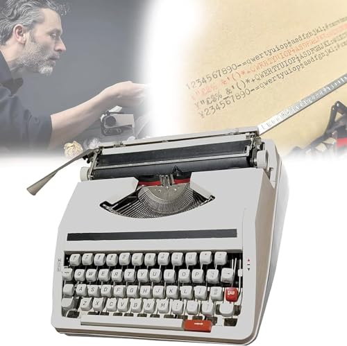 KHYTEBV Máquina de Escribir Manual Tradicional Vintage, máquina de Escribir Manual portátil para Notas, Cartas o Escritura Creativa, máquina de Escribir Antigua.