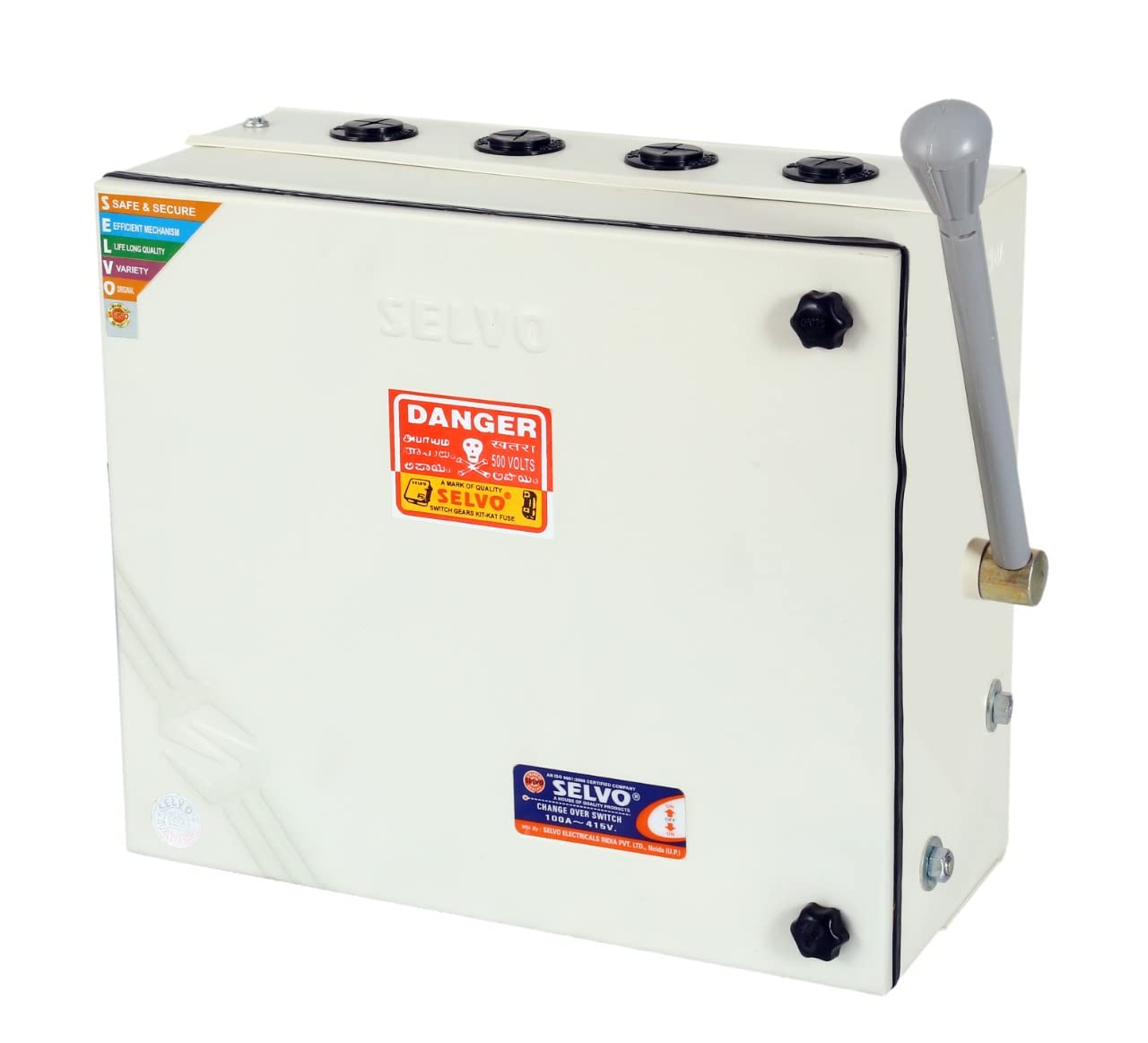 100 Amps 415 Volts Offload Four Pole Knife Type Changeover Switch-image-8