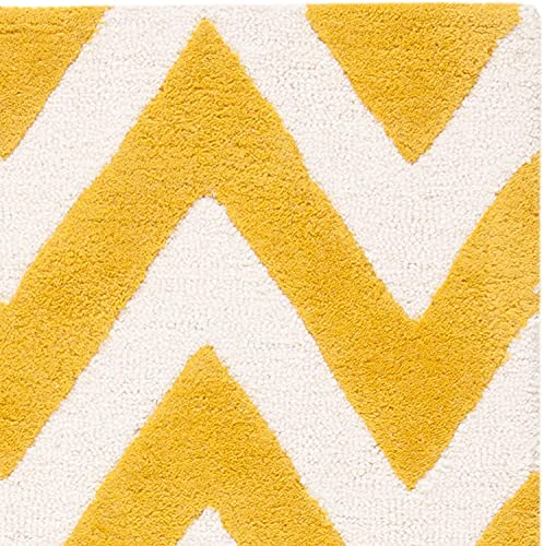 Carpet for Living Room Rugs for Bedroom 4x4 Square feet Floor mat Yellow White Color
