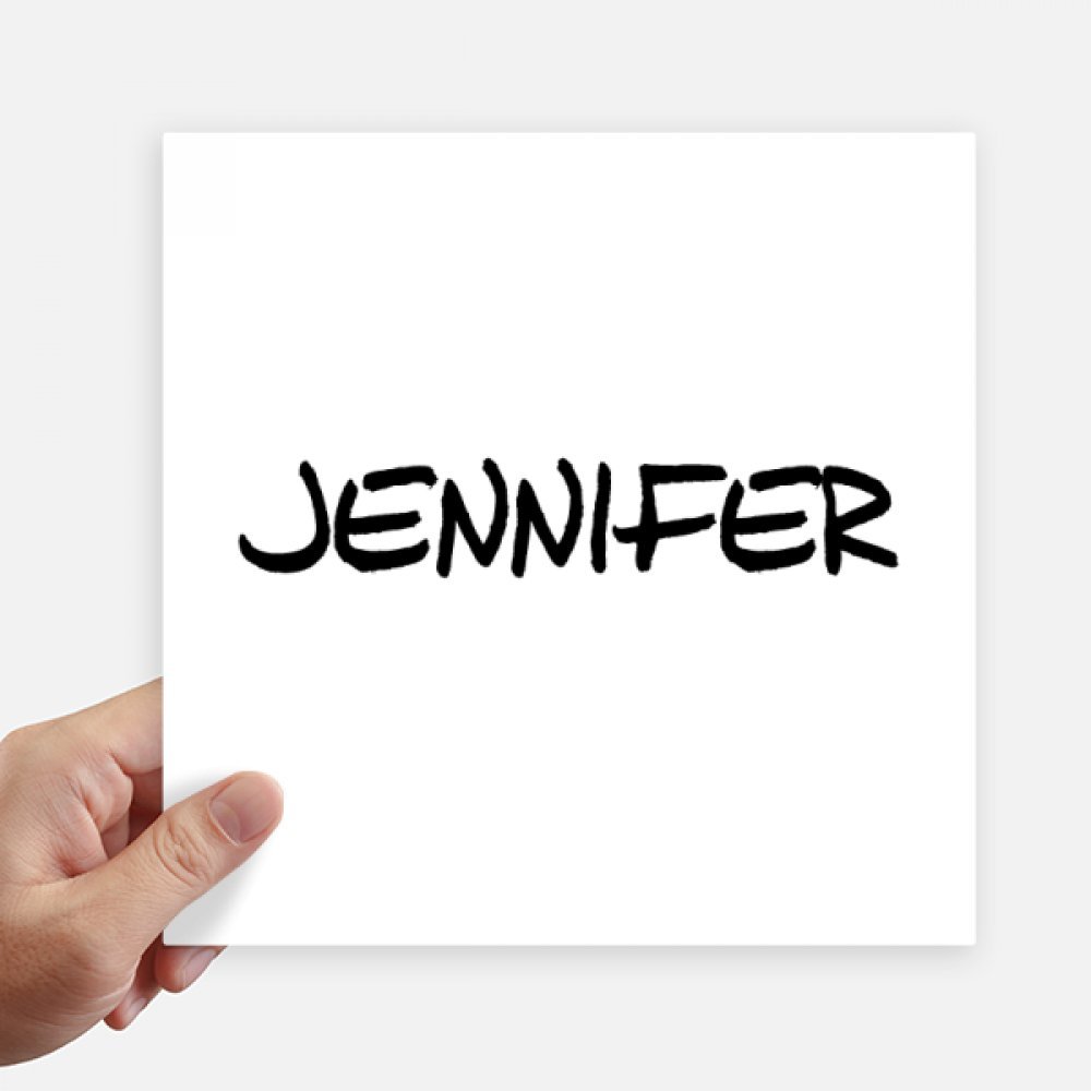 Decal 4Pcs 20cm x 20cm Jennifer écriture manuscrite multicolore pour ordinateur portable