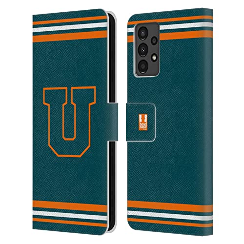 Étui portefeuille en cuir Samsung A13 Head Case Designs orange université