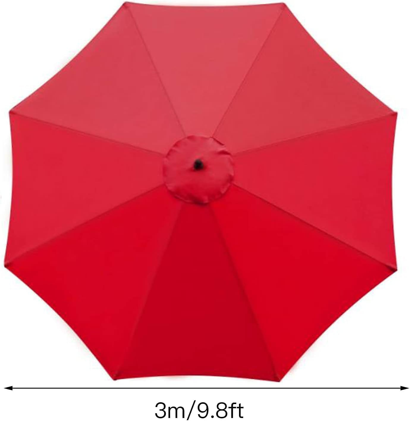 Zapasowe poszycie parasola na patio, duży baldachim, 8 żeber, zadaszenie do użytku na zewnątrz, nad stół, na rynek, podwórko, basen, taras, plażę, do ogrodu, 3 m (tylko baldachim)