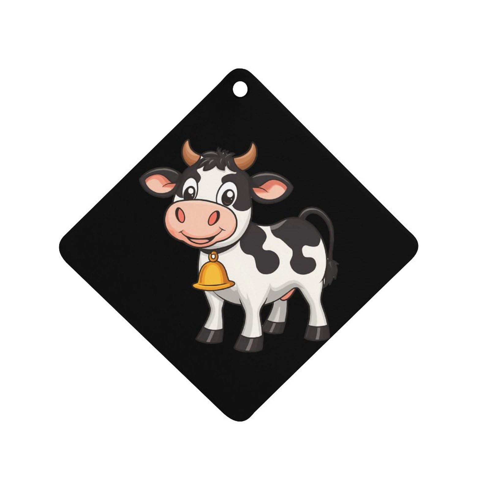 Cow Dairy Farming Car Air Freshener Hanging Aromatherapy Tablets for Car Accessories Rhombus