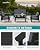 SERWALL HDPE Patio Furniture Set, 5 Piece All Weather Wood-Like Sectional Outdoor Furniture Set for Deck, Lawn, Black Patio Sofa Couch with Grey Cushions