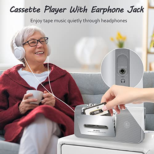 Portable Cassette Recorder Player:retro Cassette Tape Player With Am Fm, Vintage Cassette Player With Big Speaker,Headphone Jack,Powered By 4Aa Batteries,Ac Charge For Study,Gift To Parents #TOP1