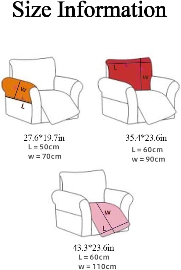 Fluffy Faux Fur Recliner Couch Chair Cover- Gradual Change Plush Non-Slip Slipcover, Lazy Boy Recliner Slipcover Covers Stay in Place Washable Furniture Protector Fits Reclining Sofa (Brown)