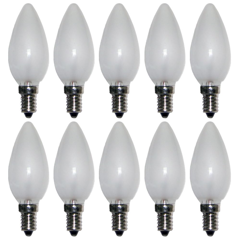 NCC-Licht 10 Stück Kerzenlampe C35 matt E14 40W warmweiß dimmbar 230V