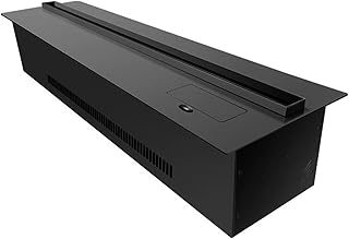 Electric Fireplace Luxury 3D Simulation Flame Fireplace Embedded Fireplace Humidifier Home Decoration Steam Fireplace Ultra-thin Metal Panel with Remote Control and Hidden Buttons Portable Indoor Spac