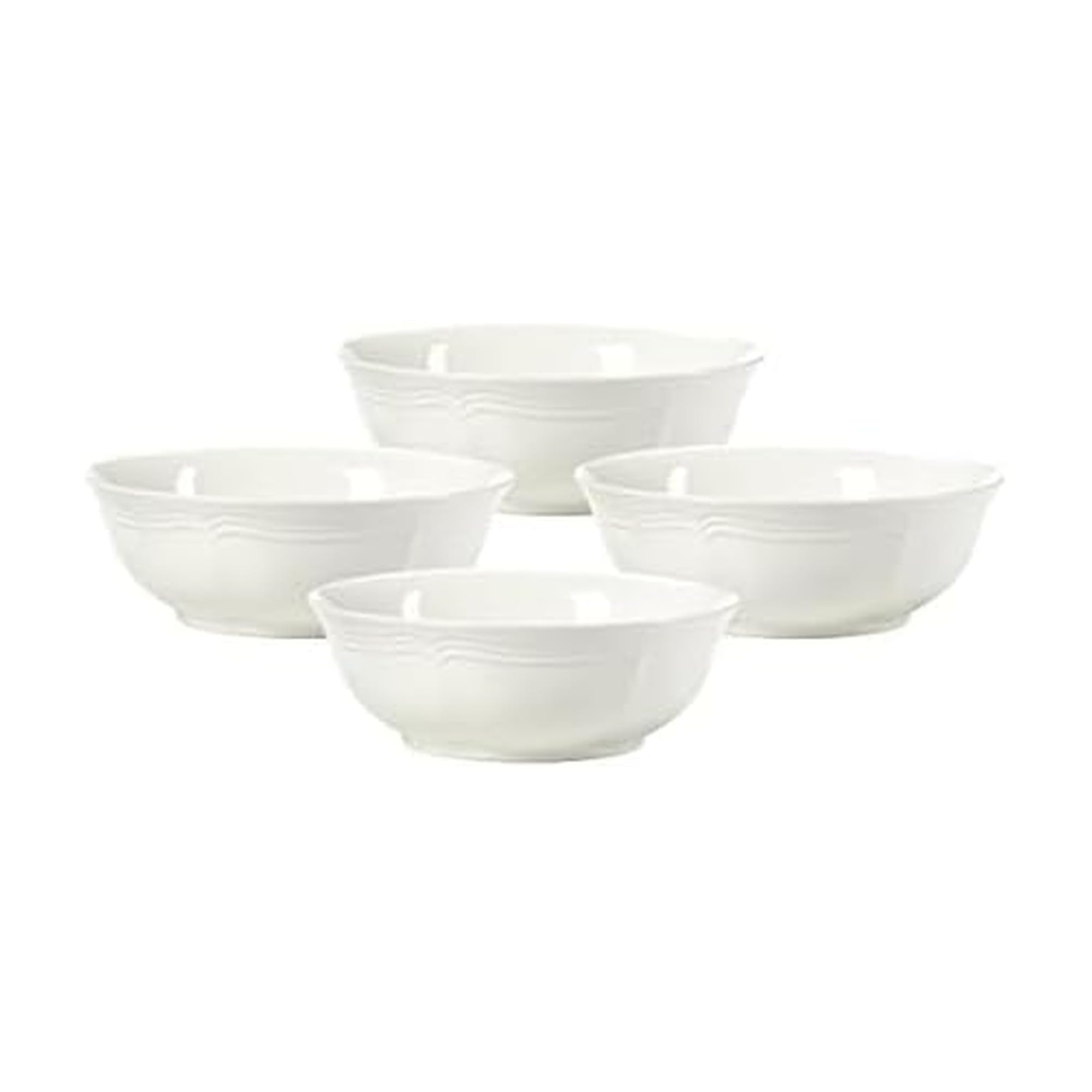 Mikasa French Countryside Cereal Bowl, 7-Inch, Set of 4, White - F9000-421