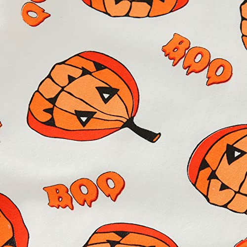 Kids Boys Halloween Long Sleeve Pullover Tops Toddler Halloween Outfit Kids Pumpkinwork Long Sleeve4