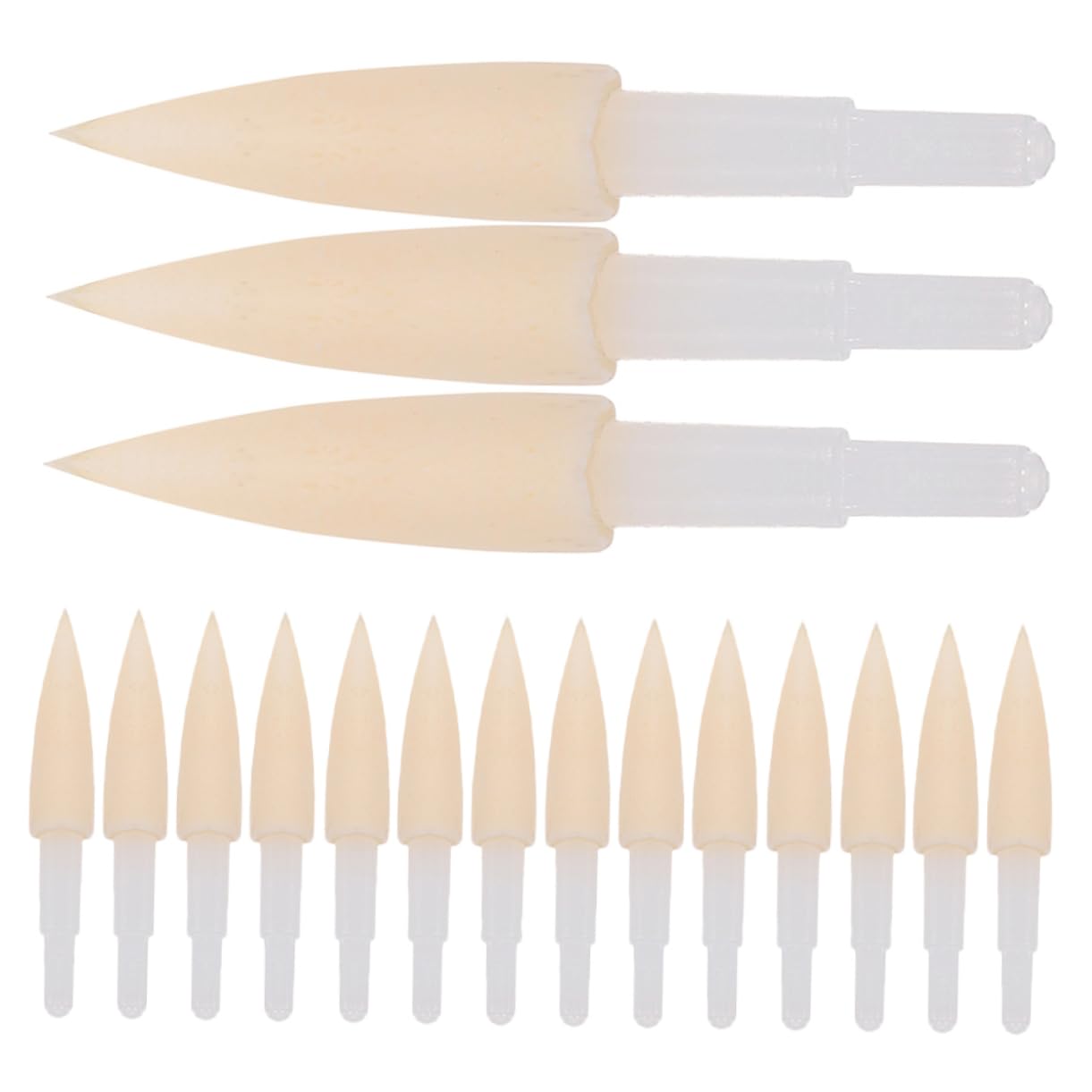 HOMSFOU 30pcs Sponge Pen Tips Calligraphy Pen Refills Soft Brush Tips Replacement Heads Writing Utensil