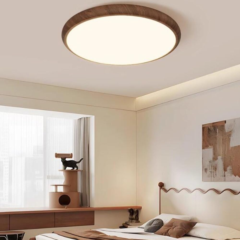 Prosta Okrągła Lampa Sufitowa Oprawa Sufitowa Do Montażu Częściowo Wpuszczanego Lampa Sufitowa LED Z 1 Lekkiego Metalu Do Montażu Podtynkowego Energooszczędna, Ściemnialna Oprawa Oświetleniowa KNBVFHG