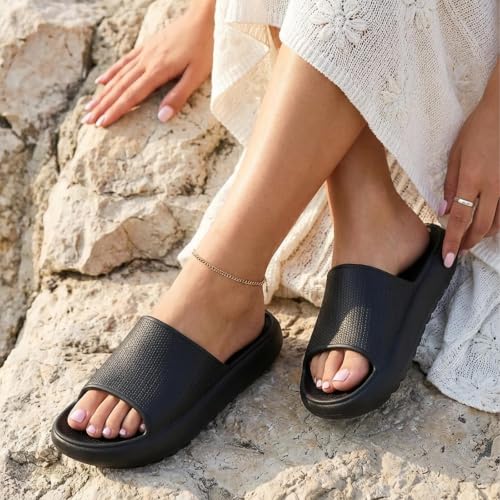Image of Comwarm Cloud Slide Sandals for Women Men Ultra Comfort Recovery Slippers | Soft Summer Beach Shoes with Low Arch Support, Non-Slip Lightweight Pillow Slides
