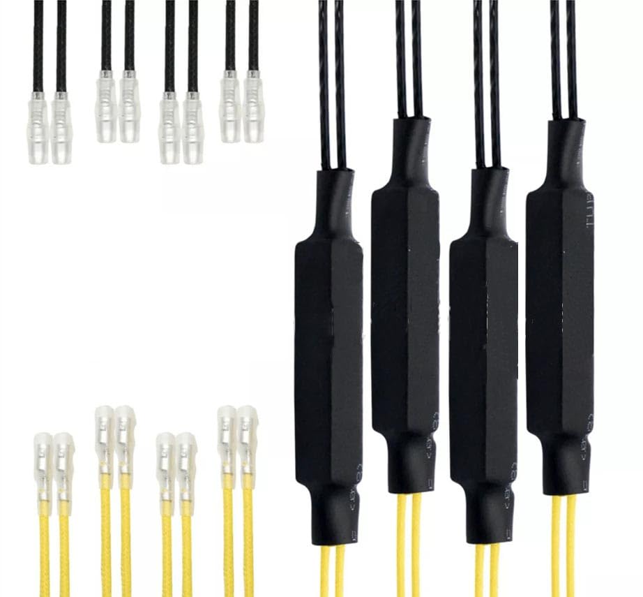 Décodeur LED Pour Clignotants Moto - Résout L'hyperclignotement - Compatible 12V, 21W - Lot De 4 Résistances