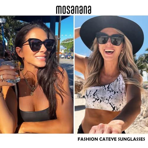 mosanana Oversized Cat Eye Sunglasses for Women Trendy Style MS520283