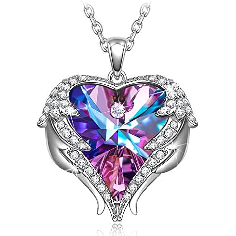 Kate Lynn Angel Wings Heart Necklaces for Women Crystal Jewelry for Women, Christmas Gifts Birthday Gifts for Women Anniversary Jewelry Gifts for Her, Necklace for Girlfriend Wife Daughter Mom Cover