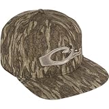 Drake Waterfowl Camo Flat Bill Cap Mossy Oak Bottomland One Size Fits Most