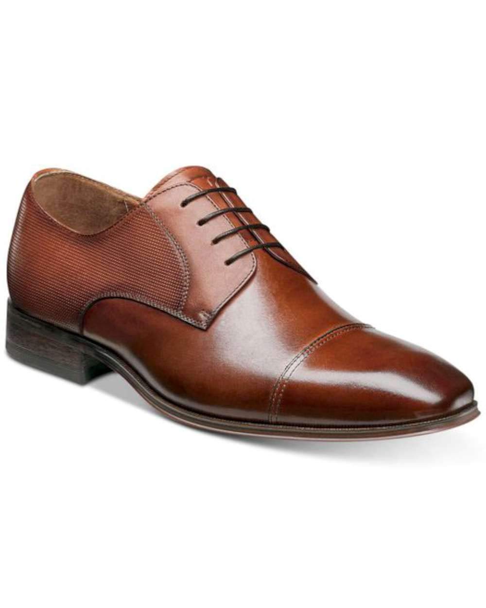 Florsheim Florsheim Mens Calipa Leather Lace Up Dress Oxfords, Scotch, Size 9.0