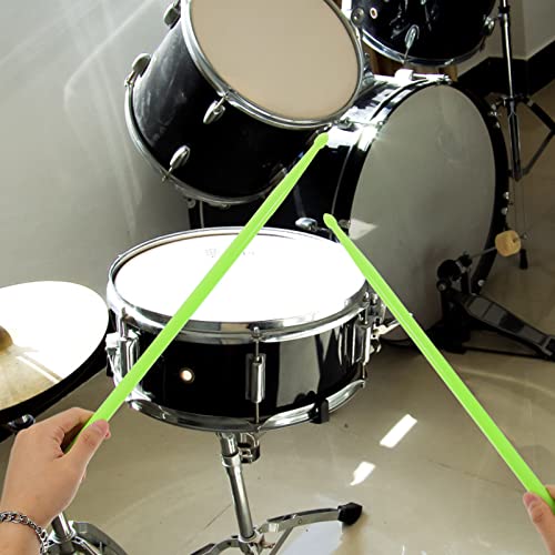 Baquetas de doble cabeza de nailon con fieltro colorido para instrumentos de percusión para bateristas y estudiantes de música 1 par miniatura 2