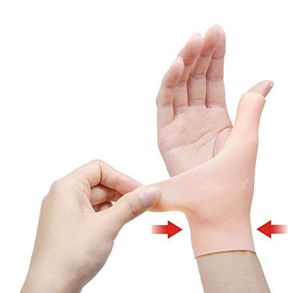 Pedimend Handgelenk- und Daumenbandage, magnetisch, Silikon, Schmerzlinderung bei Karpaltunnelsyndrom, Sehnenscheidenentzündung und Arthritis, weich und bequem