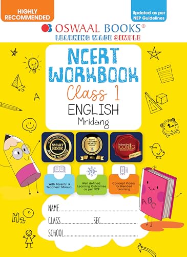 Oswaal NCERT Workbook Class 1 English Mridang (For Latest Exam)