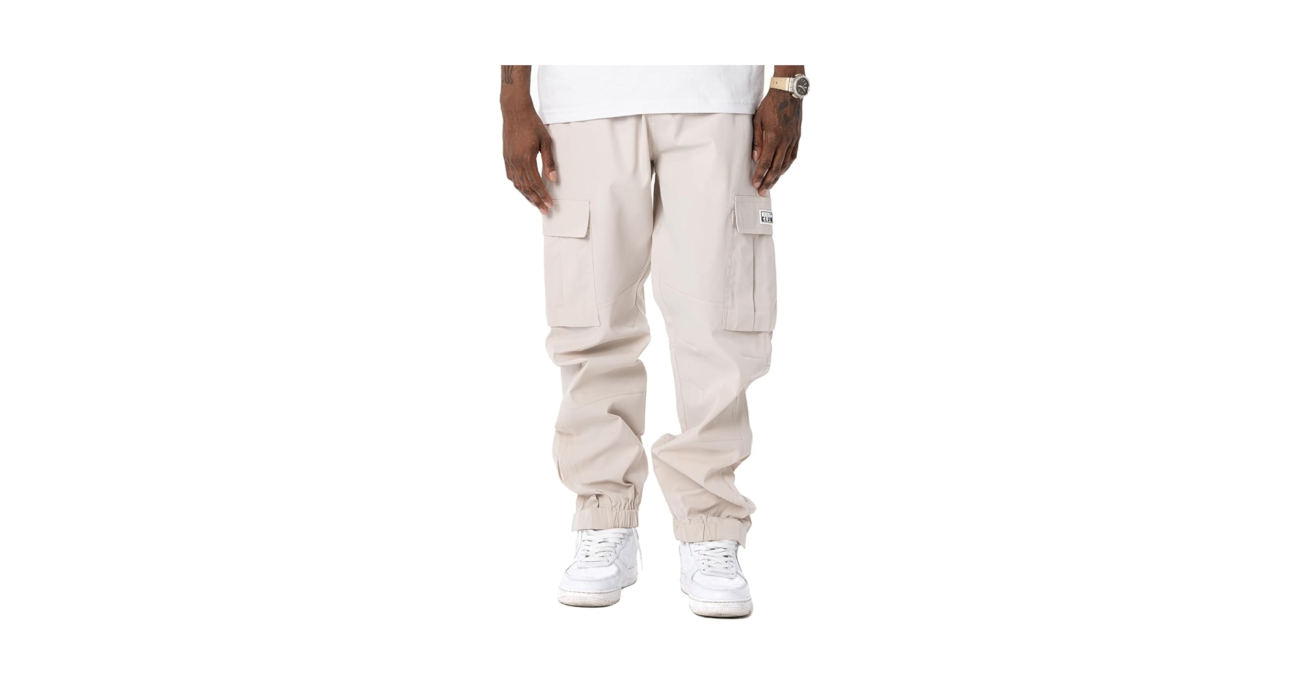 Pro Club Men's Nylon Cargo Pants, Gray, Small at Amazon