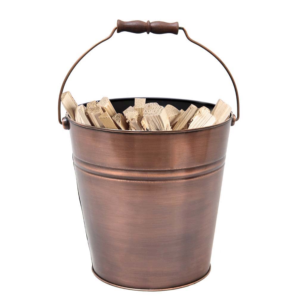 Dibor Multicolor Vintage Style 17L Fireside Kindling Wood Coal Hearth Storage Bucket