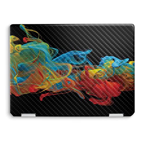 Image of MightySkins Carbon Fiber Skin Compatible with HP Spectre x360 14 inch (2022) Full Wrap Kit - Primary Smoke | Protective, Durable Textured Carbon Fiber Finish | Easy to Apply | Made in The USA
