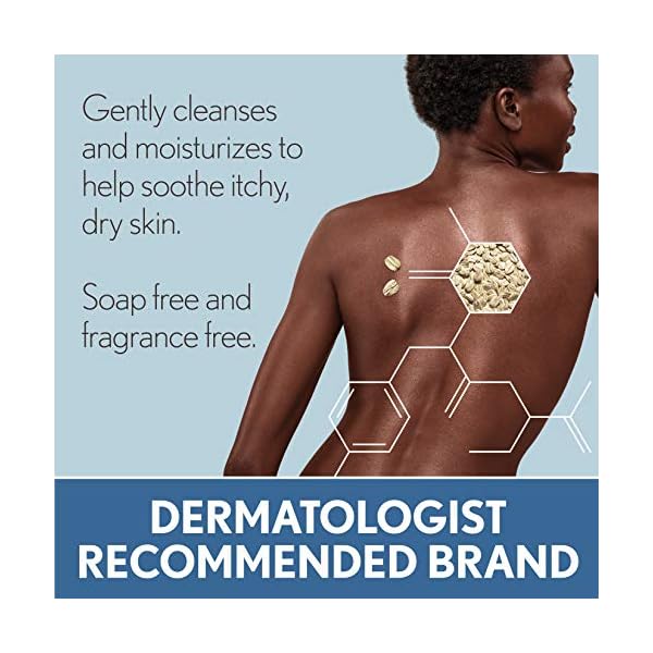 Aveeno Skin Relief Fragrance-Free Body Wash with Oat to Soothe Dry Itchy Skin, Gentle, Soap-Free & Dye-Free for Sensitive Skin, 33 fl. oz