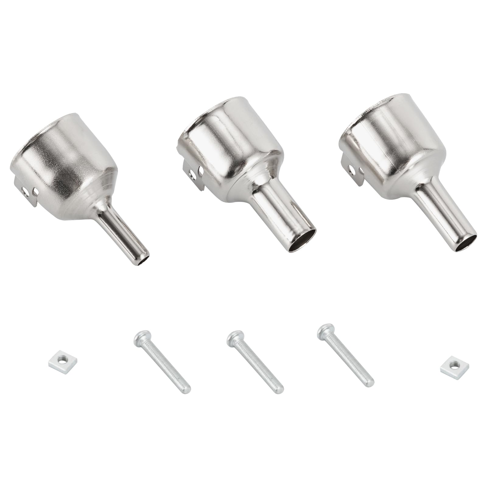 Stazione di rielaborazione ad aria calda 858D con pistola ad aria calda e 3 ugelli, riparazione SMD, precisa e veloce, indicatore LED, compatta per officina e hobby