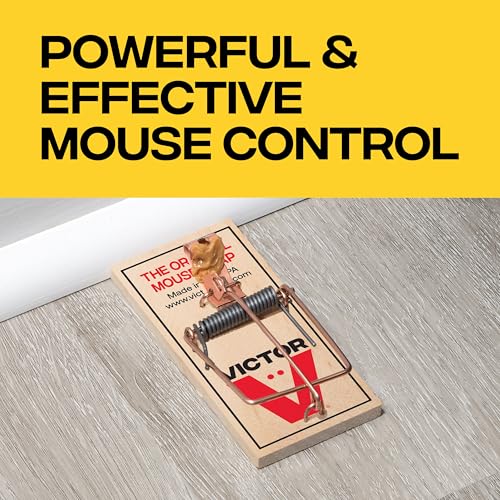 Image of Victor Metal Pedal Sustainably Sourced FSC Wood Snap Mouse Trap - 4 Wooden Traps - M156 - Snap Traps for Mice - Reusable or Disposable Mouse Trap
