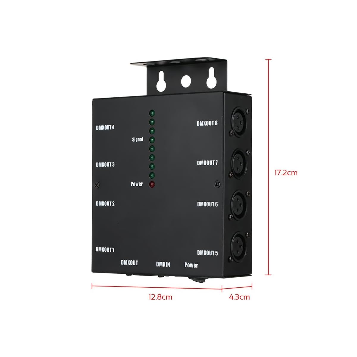 Splitter DMX wireless, splitter ottico DMX512 a 8 vie, amplificatore di segnale per illuminazione da palco per controllo luci, console da palco, feste, DJ, club, discoteca, KTV