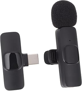 1 Set lavalier microphone wireless lavalier mic microphone mini mic for camera Microphone for Phone revers lavalier microfoons Phone Mic Multi-functional Mic Versatile Microphone