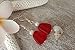 YInahawaii Handmade red sea glass earrings, Natural pearl, 