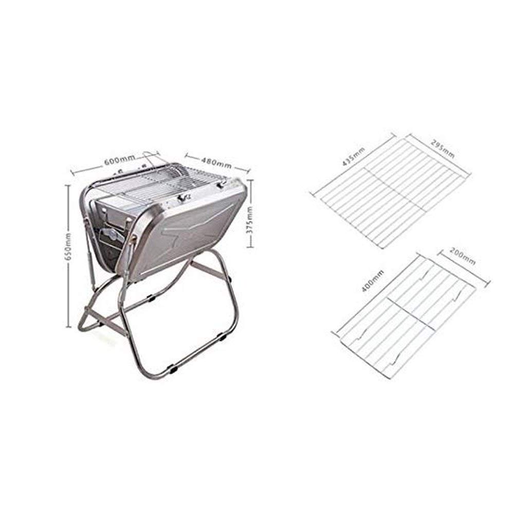 Supporto per barbecue, Barbecue for più persone, ripiano da picnic portatile sul campo stabile e durevole, 60 65 48 cm