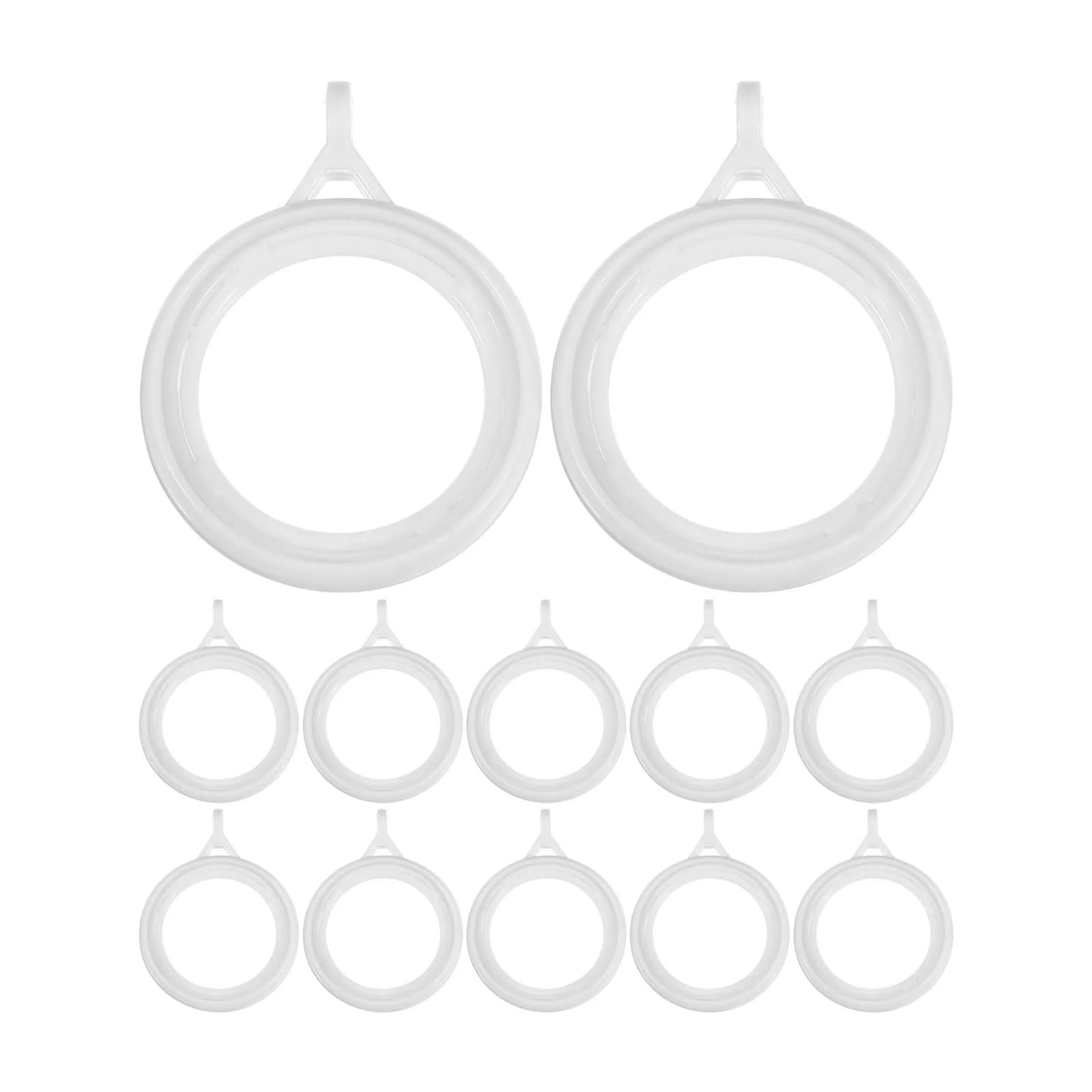 Curtain Grommets 200Pcs Round Curtain Rings Plastic Eyelet Drapes Hangers Smooth Sliding Window Decorative Fixings for Curtains Drape