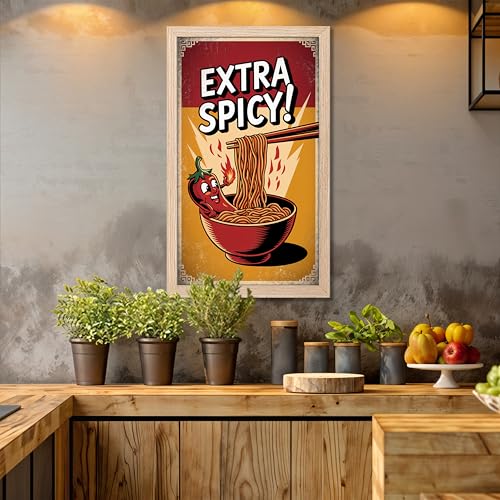 Image of NoWorries Wall art framed painting food posters for cafe decor (Synthetic wood frame) inch300 GSM premium art HD prints inch Wall painting for Home & Kitchen Decor (Pattern illustration)( Set of 1, Framed Painting) (NATURAL, ART-3, 10X19INCHES)