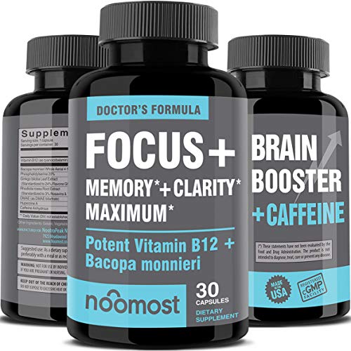 Brain Focus Booster, Memory & Clarity Booster, Nootropic Energy Pills & Brain Supplement