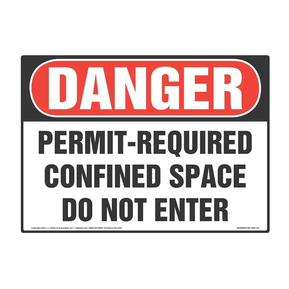 Permit Required Confined Space Sign - OSHA Compliant -1