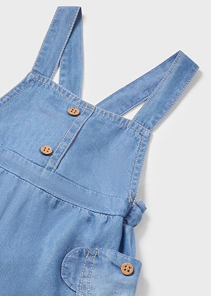 Mayoral Completo neonata 6-9 mesi 75 cm con salopette gonna in jeans e t-shirt multicolore