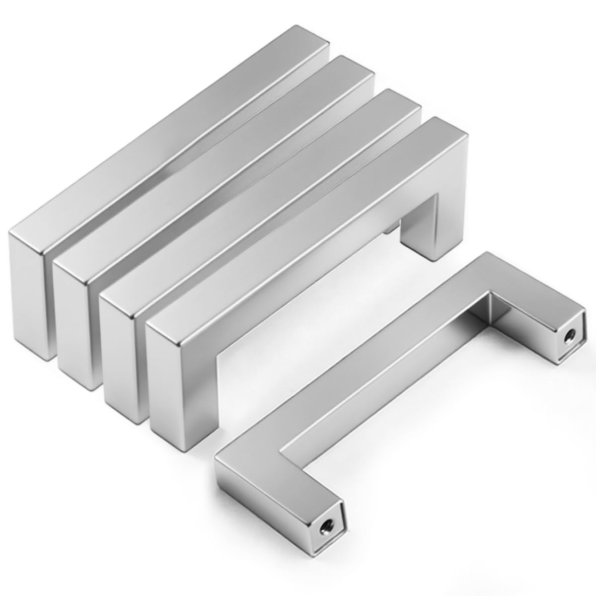 12 Tiradores Redondos Para Muebles De 27mm - Metal Plateado, Un Solo Agujero, Con Tornillos