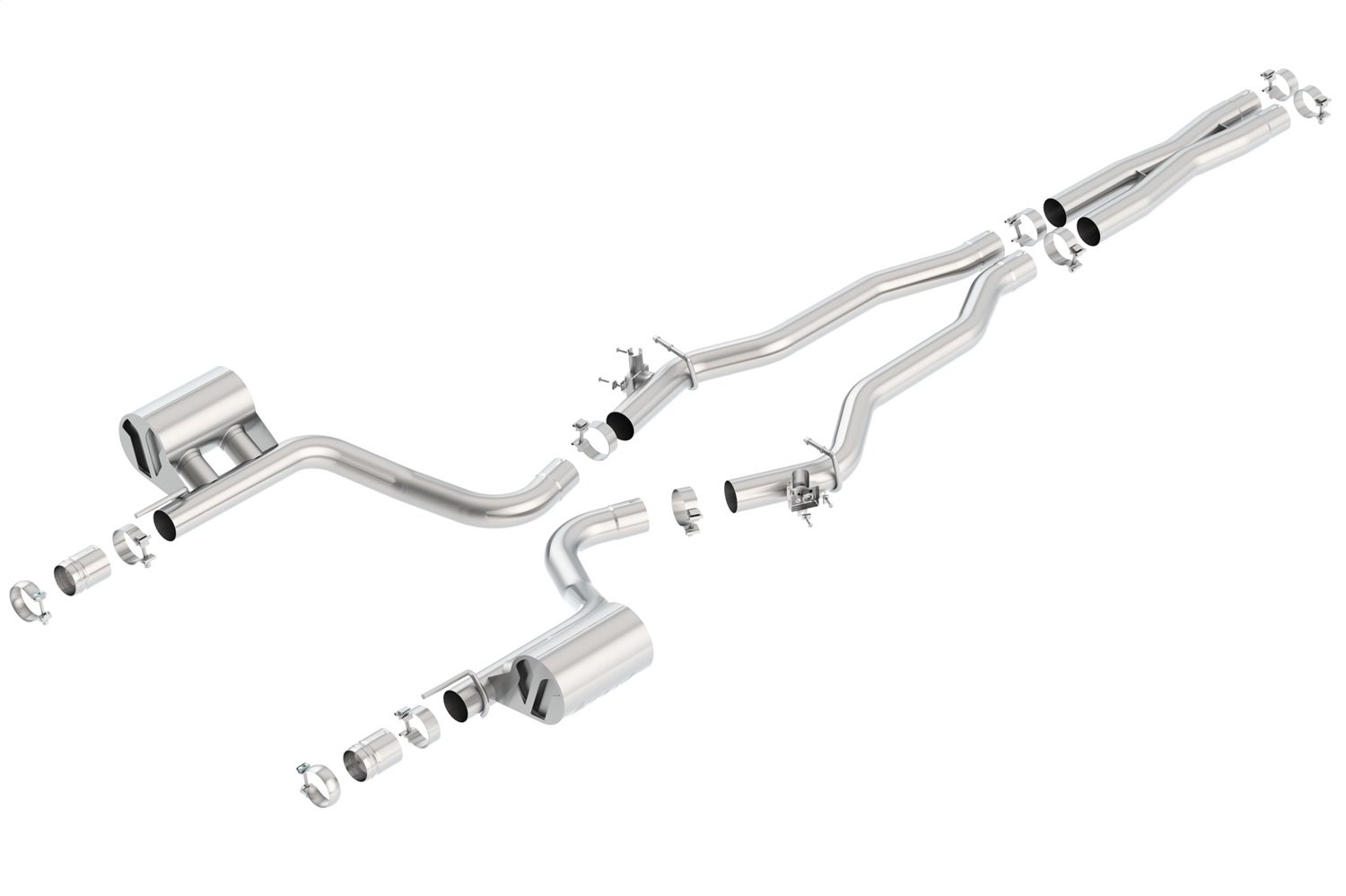 Borla dodge challenger srt hellcat 15-18 atak cat-back exhaust, 140648